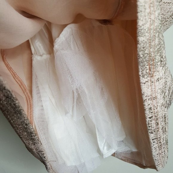 Charlotte Russe Size Small Pink Silver Skater Dress Sleeveless Back Zip NWT - Picture 6 of 7